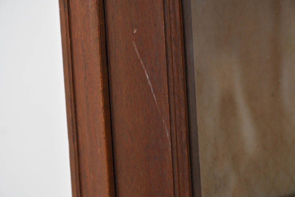 和製アンティーク　上質な作り!!　チーク材　古い洋館のコーナーキャビネット　(R-086340)