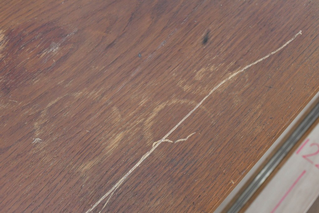 和製ヴィンテージ　オーク材　ミッドセンチュリースタイルのガラス戸付きサイドボード　(R-086344)