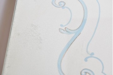 中古　イタリア高級家具　Mario Colciago&Figli(マリオ・コルチャゴ)　ロココ調の優雅な彫刻と絵付けが美しいダイニングテーブル　定価約180万円　(R-086345)