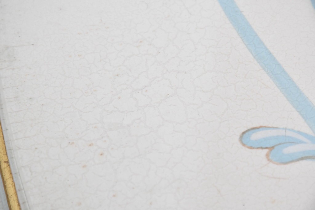 中古　イタリア高級家具　Mario Colciago&Figli(マリオ・コルチャゴ)　ロココ調の優雅な彫刻と絵付けが美しいダイニングテーブル　定価約180万円　(R-086345)