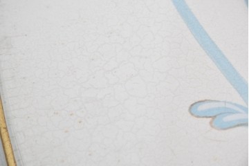 中古　イタリア高級家具　Mario Colciago&Figli(マリオ・コルチャゴ)　ロココ調の優雅な彫刻と絵付けが美しいダイニングテーブル　定価約180万円　(R-086345)