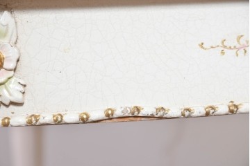 中古　イタリア高級家具　Mario Colciago&Figli(マリオ・コルチャゴ)　ロココ調の優雅な彫刻と絵付けが美しいダイニングテーブル　定価約180万円　(R-086345)