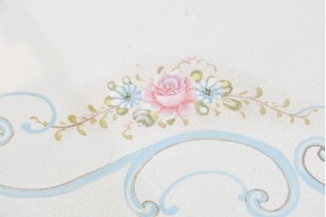 中古　イタリア高級家具　Mario Colciago&Figli(マリオ・コルチャゴ)　ロココ調の優雅な彫刻と絵付けが美しいダイニングテーブル　定価約180万円　(R-086345)