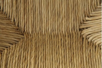 中古　美品　松本民芸家具　#521L型　直線的な木部と丁寧な編み込みが調和したラッシアームチェア　定価約19万3千円　(R-086347)