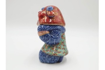 葉山有樹　慶雲獅子吼　色絵と金彩が見事な香炉　共箱・意匠解説書付き　(R-086350)