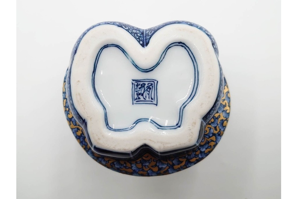 葉山有樹　慶雲獅子吼　色絵と金彩が見事な香炉　共箱・意匠解説書付き　(R-086350)