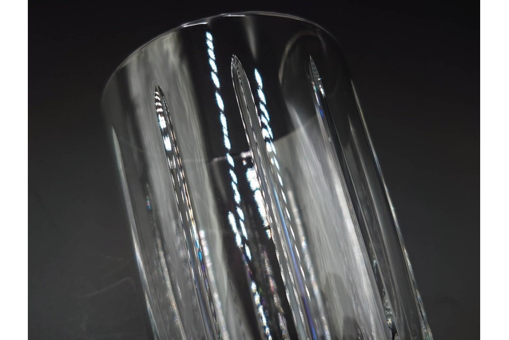 フランス　Baccarat(バカラ)　アルルカン　端正なカットが美しいハイボールグラス2客セット　(R-086355)