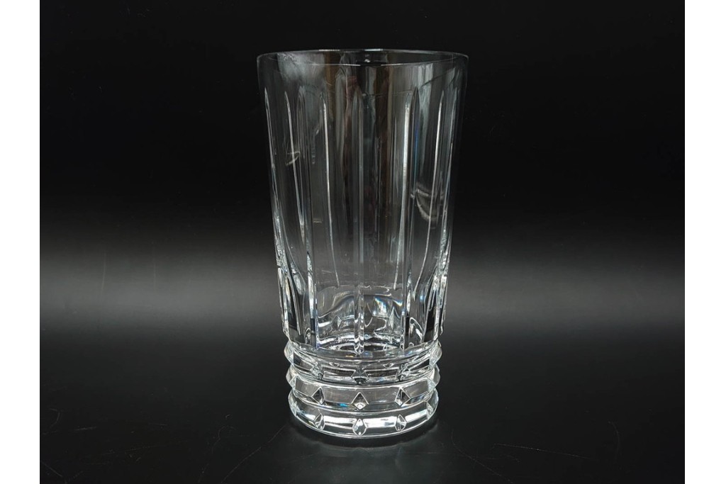 フランス　Baccarat(バカラ)　アルルカン　端正なカットが美しいハイボールグラス2客セット　(R-086356)
