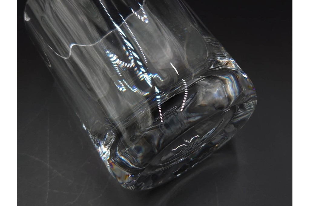 フランス　Baccarat(バカラ)　カプリ　波打つフォルムが優雅なタンブラー3客セット　(R-086357)