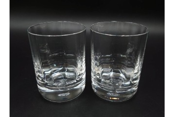 フランス　Baccarat(バカラ)　カプリ　波打つフォルムが優雅なタンブラー3客セット　(R-086357)