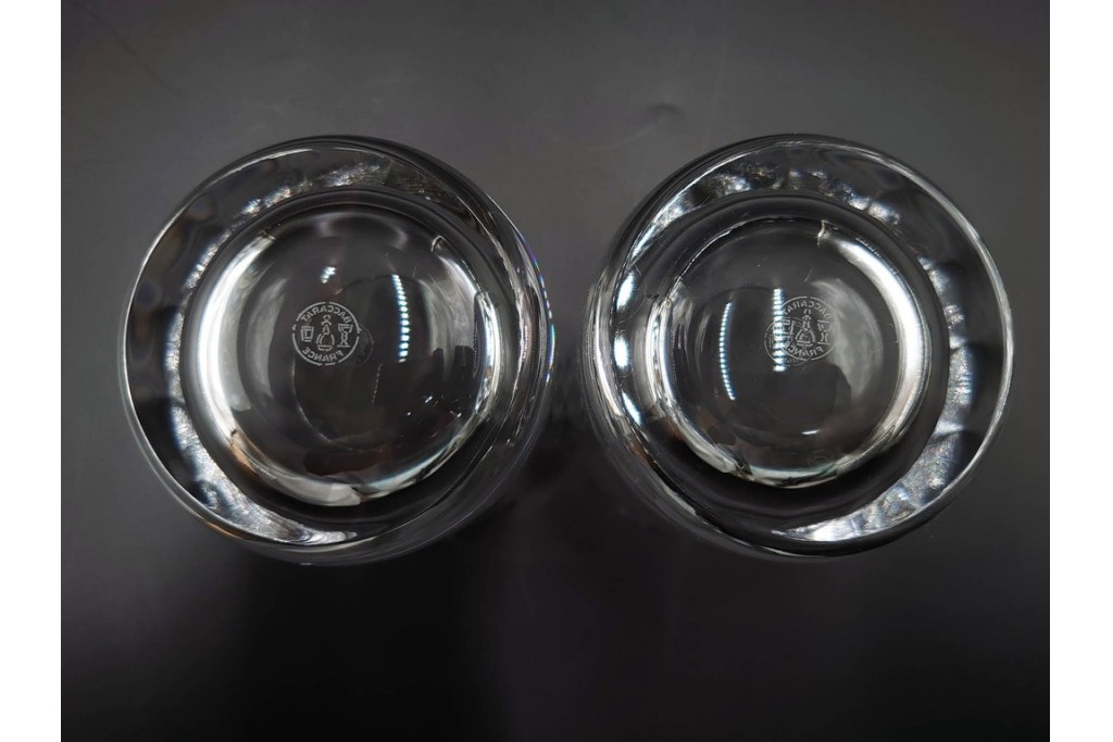 フランス　Baccarat(バカラ)　カプリ　波打つフォルムが優雅なタンブラー3客セット　(R-086357)