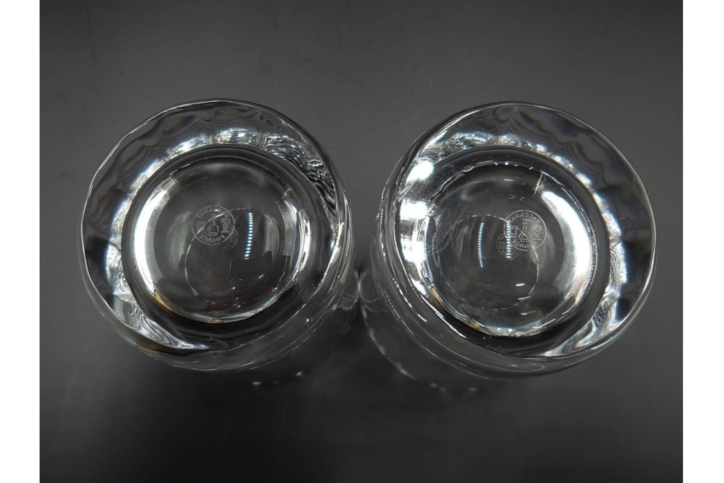 フランス　Baccarat(バカラ)　カプリ　波打つフォルムが優雅なタンブラー3客セット　(R-086358)