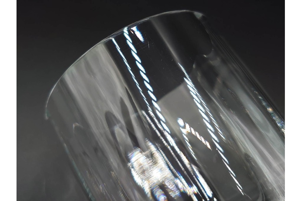 フランス　Baccarat(バカラ)　カプリ　波打つフォルムが優雅なタンブラー3客セット　(R-086358)