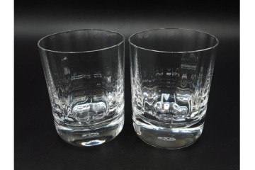 フランス　Baccarat(バカラ)　カプリ　波打つフォルムが優雅なタンブラー3客セット　(R-086358)