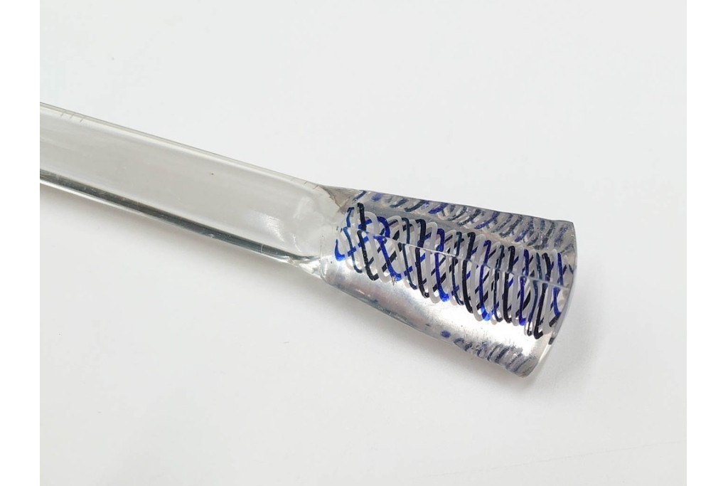 江戸～明治期　ガラス製　涼やかな意匠が美しい笄　(R-086359)