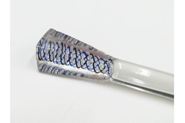 江戸～明治期　ガラス製　涼やかな意匠が美しい笄　(R-086359)