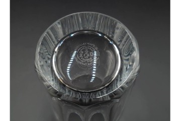 フランス　Baccarat(バカラ)　キリンコレクターズグラス　縁の装飾が上品なハイボールグラス2客セット　外箱付き　(R-086360)