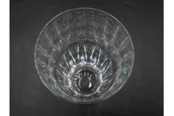 フランス　Baccarat(バカラ)　キリンコレクターズグラス　縁の装飾が上品なハイボールグラス2客セット　外箱付き　(R-086360)