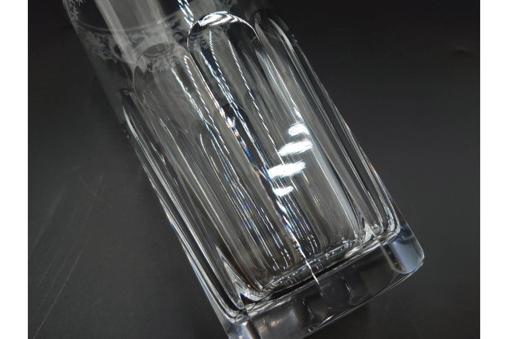 フランス　Baccarat(バカラ)　キリンコレクターズグラス　縁の装飾が上品なハイボールグラス2客セット　外箱付き　(R-086360)