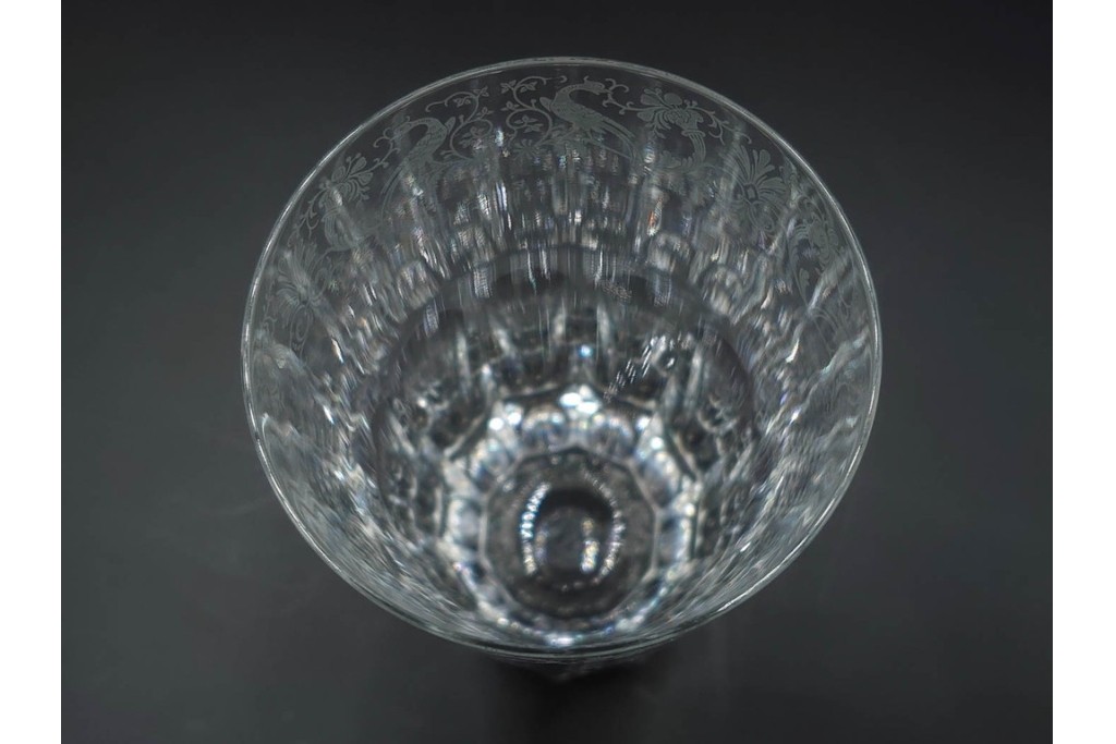 フランス　Baccarat(バカラ)　キリンコレクターズグラス　縁の装飾が上品なハイボールグラス2客セット　外箱付き　(R-086361)