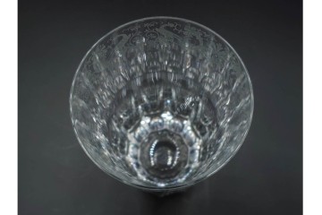 フランス　Baccarat(バカラ)　キリンコレクターズグラス　縁の装飾が上品なハイボールグラス2客セット　外箱付き　(R-086361)