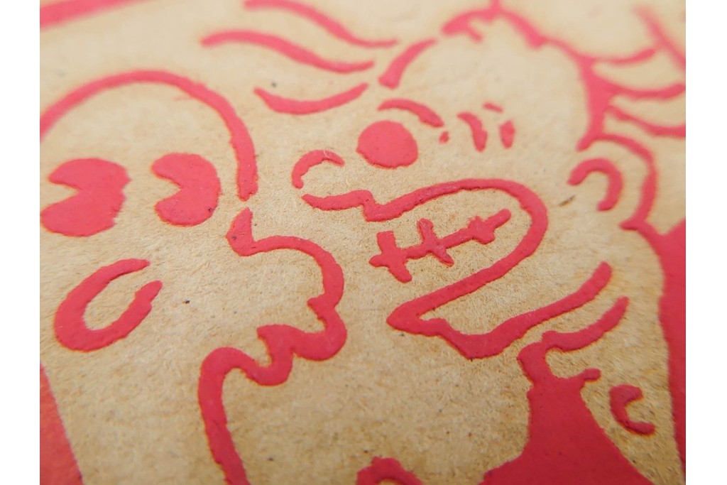 紙物玩具　ミッキー・おしどり笠・般若・野球などのカード14枚セット　(R-086365)