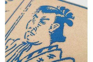 紙物玩具　ミッキー・おしどり笠・般若・野球などのカード14枚セット　(R-086365)