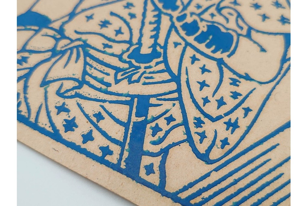 紙物玩具　ミッキー・おしどり笠・般若・野球などのカード14枚セット　(R-086365)