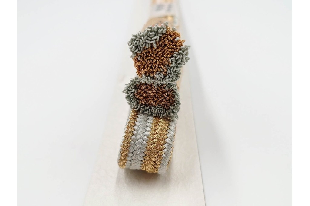 平田竹峯造　正絹　平田組紐(平田ひも)の帯締め2点セット　共箱付き　(R-086366)