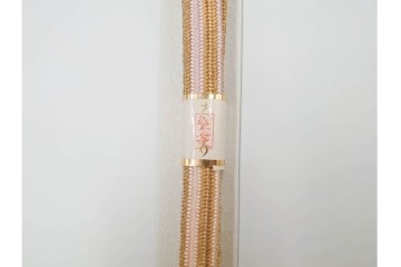 平田竹峯造　正絹　平田組紐(平田ひも)の帯締め2点セット　共箱付き　(R-086366)