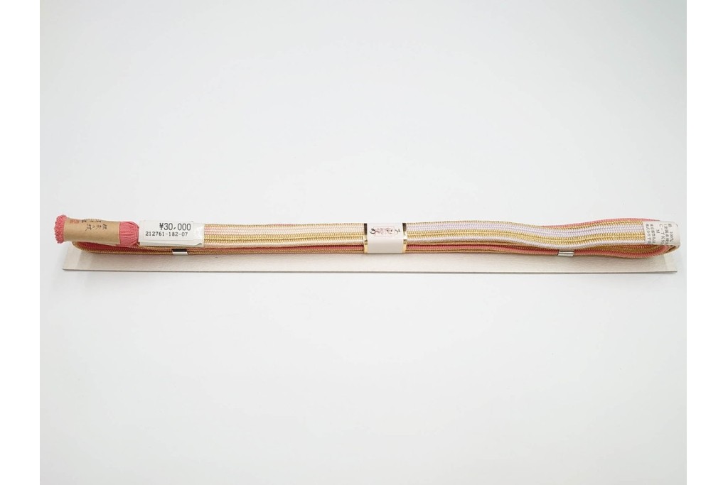 平田竹峯造　正絹　平田組紐(平田ひも)の帯締め2点セット　共箱付き　(R-086366)