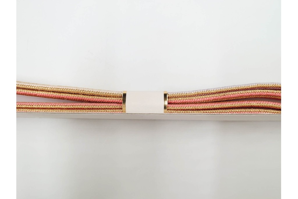 平田竹峯造　正絹　平田組紐(平田ひも)の帯締め2点セット　共箱付き　(R-086366)