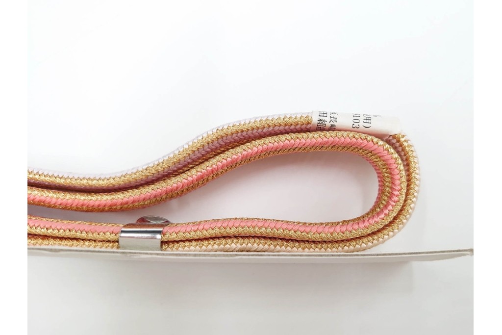 平田竹峯造　正絹　平田組紐(平田ひも)の帯締め2点セット　共箱付き　(R-086366)