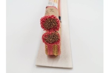 平田竹峯造　正絹　平田組紐(平田ひも)の帯締め2点セット　共箱付き　(R-086366)