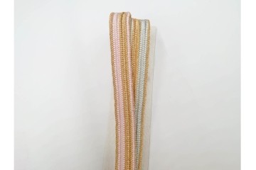 平田竹峯造　正絹　平田組紐(平田ひも)の帯締め2点セット　共箱付き　(R-086366)