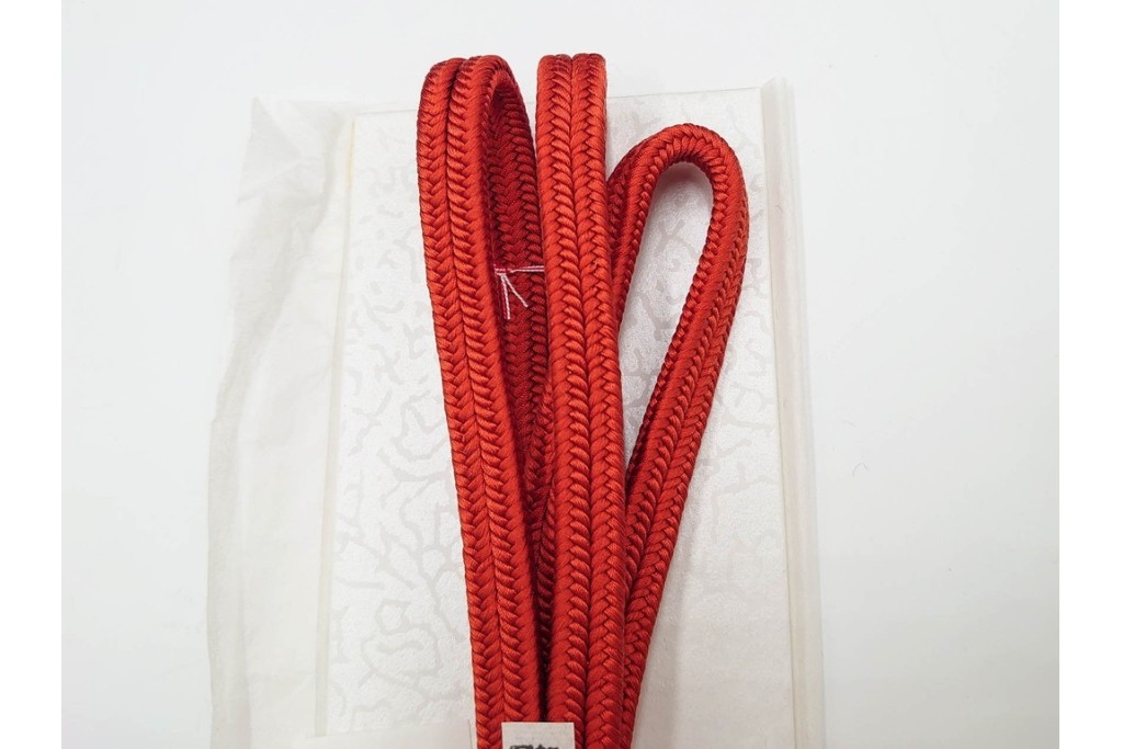 無形文化財　有職組紐 道明　正絹　端正な組み文様が美しい帯締め3点セット　(R-086367)