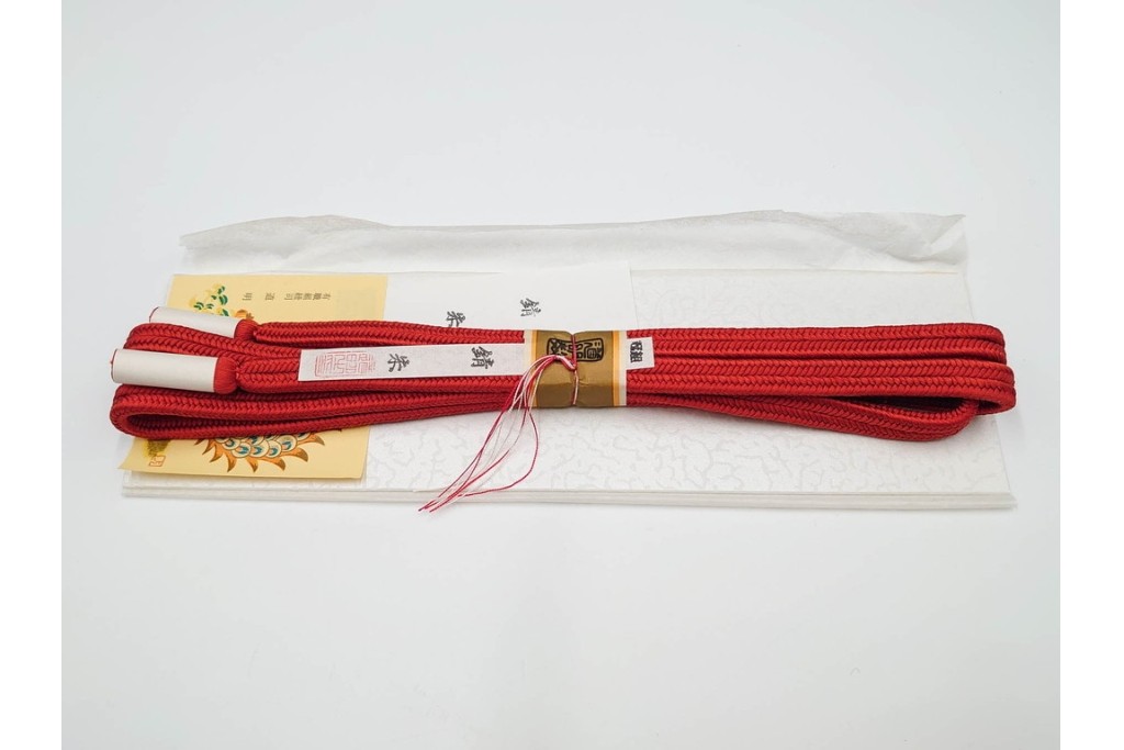 無形文化財　有職組紐 道明　正絹　端正な組み文様が美しい帯締め3点セット　(R-086367)