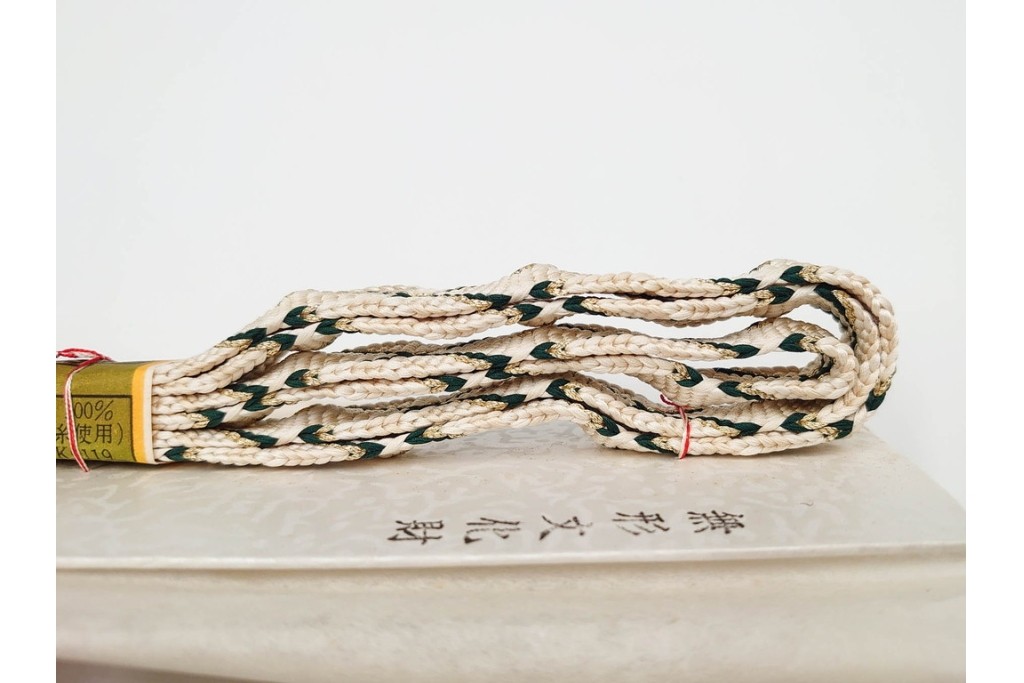 無形文化財　有職組紐 道明　正絹　端正な組み文様が美しい帯締め3点セット　(R-086367)