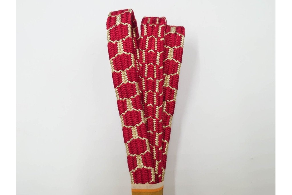 無形文化財　有職組紐 道明　正絹　端正な組み文様が美しい帯締め3点セット　(R-086367)