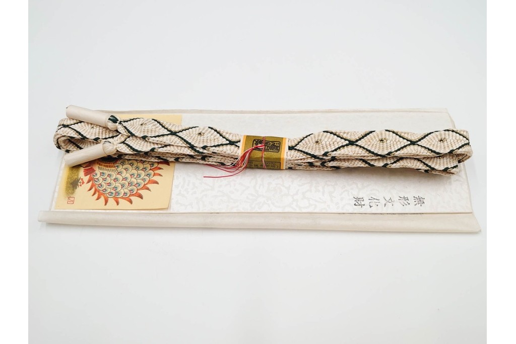 無形文化財　有職組紐 道明　正絹　端正な組み文様が美しい帯締め3点セット　(R-086367)