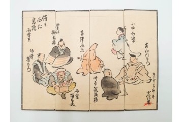 木版画　納札・千社札・続絵を集めた15点(51枚)セット　(R-086368)