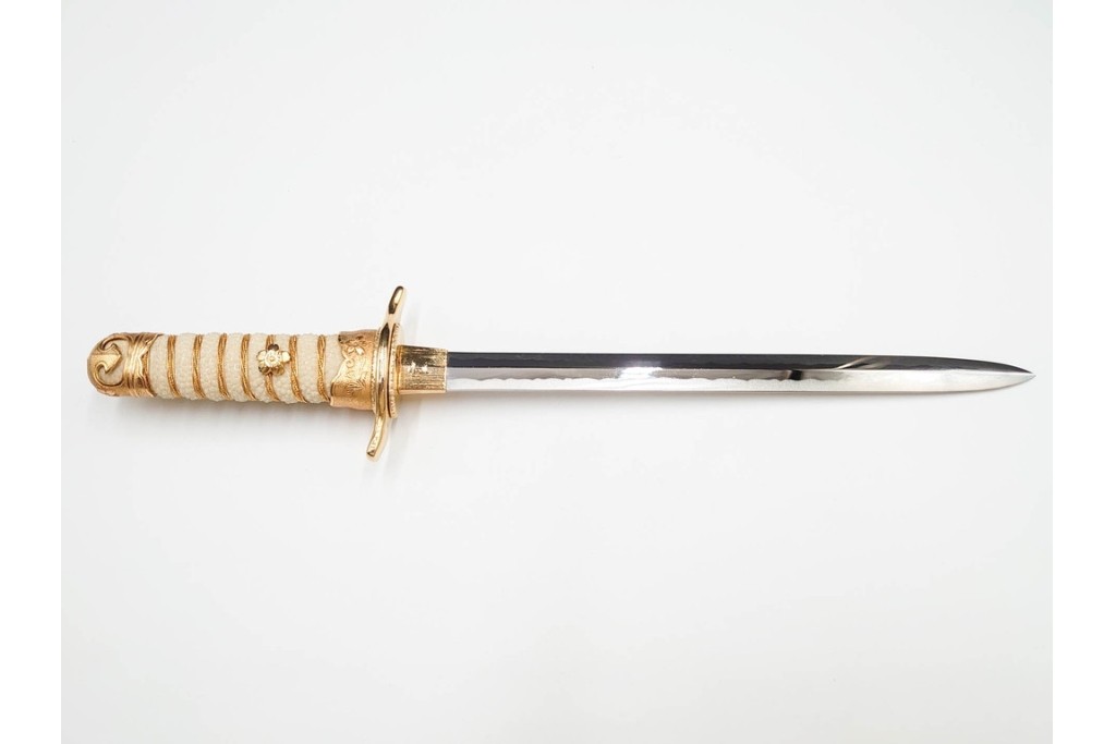 東郷神社公式認定　東郷元帥の短剣(鮫皮の模造刀)　外箱・刀袋付き　(R-086369)