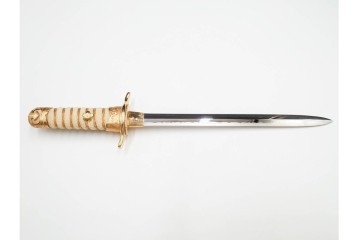 東郷神社公式認定　東郷元帥の短剣(鮫皮の模造刀)　外箱・刀袋付き　(R-086369)