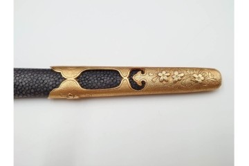 東郷神社公式認定　東郷元帥の短剣(鮫皮の模造刀)　外箱・刀袋付き　(R-086369)