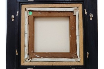 真作　青木敏郎　「椿と楽譜」　油彩画　SM(S)サイズ　定価約189万円　外箱付き　(R-086372)