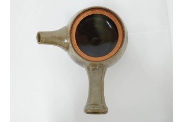 人間国宝 島岡達三　地釉縄文象嵌の意匠が味わい深い番茶器セット(急須・湯呑)　共箱付き　(R-086373)