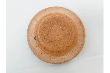 人間国宝 島岡達三　地釉縄文象嵌の意匠が味わい深い番茶器セット(急須・湯呑)　共箱付き　(R-086373)