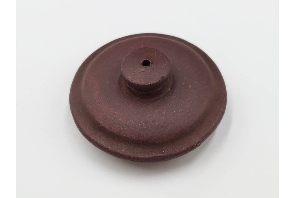 時代物　中国・唐物　孟臣作　素朴な丸みが味わい深い朱泥の急須　(R-086375)