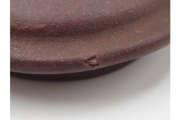 時代物　中国・唐物　孟臣作　素朴な丸みが味わい深い朱泥の急須　(R-086375)