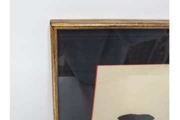 真作　サイン入り　森義利　5/50　人力車の情景を描いた合羽摺版画　(R-086377)